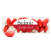 Bedankje - Transparant doosje zijaanzicht