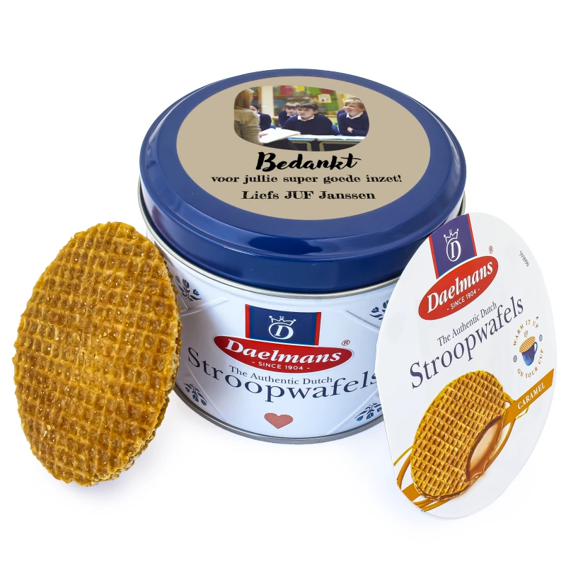 Juf bedankje - Bedankje voor de juf - Stroopwafels