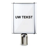 Chroom display voor Afzetpaaltjes met trekband - Luxe