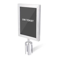 Menu voor afzetpaaltje met trekband - Chroom