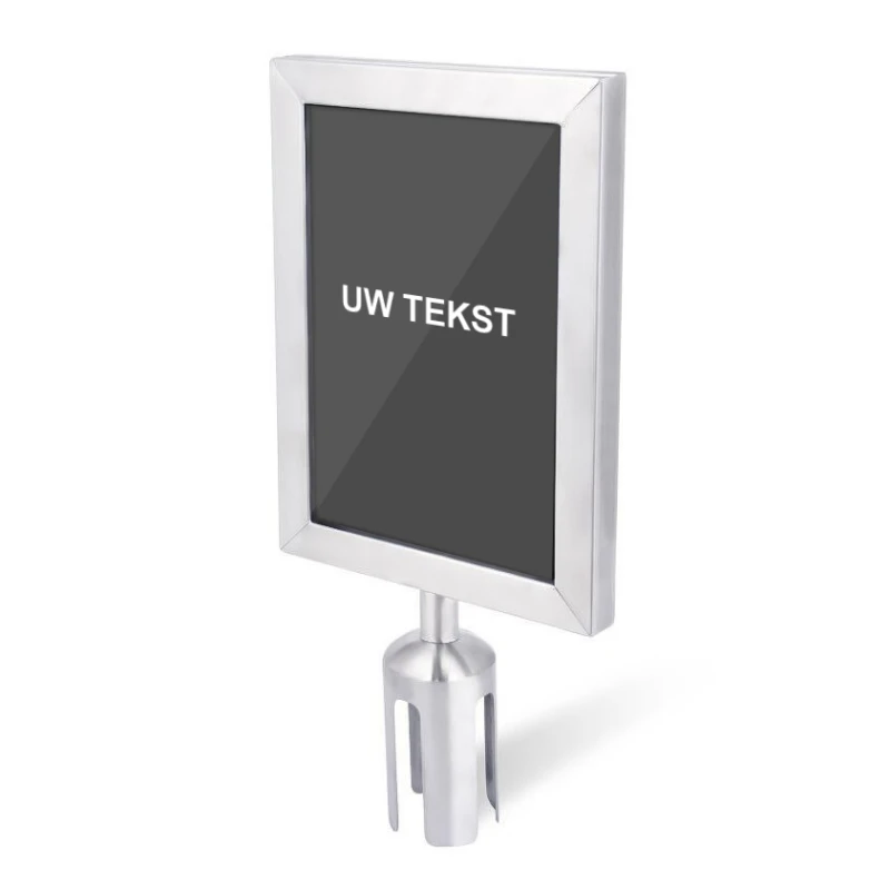 Menu voor afzetpaaltje met trekband - Chroom