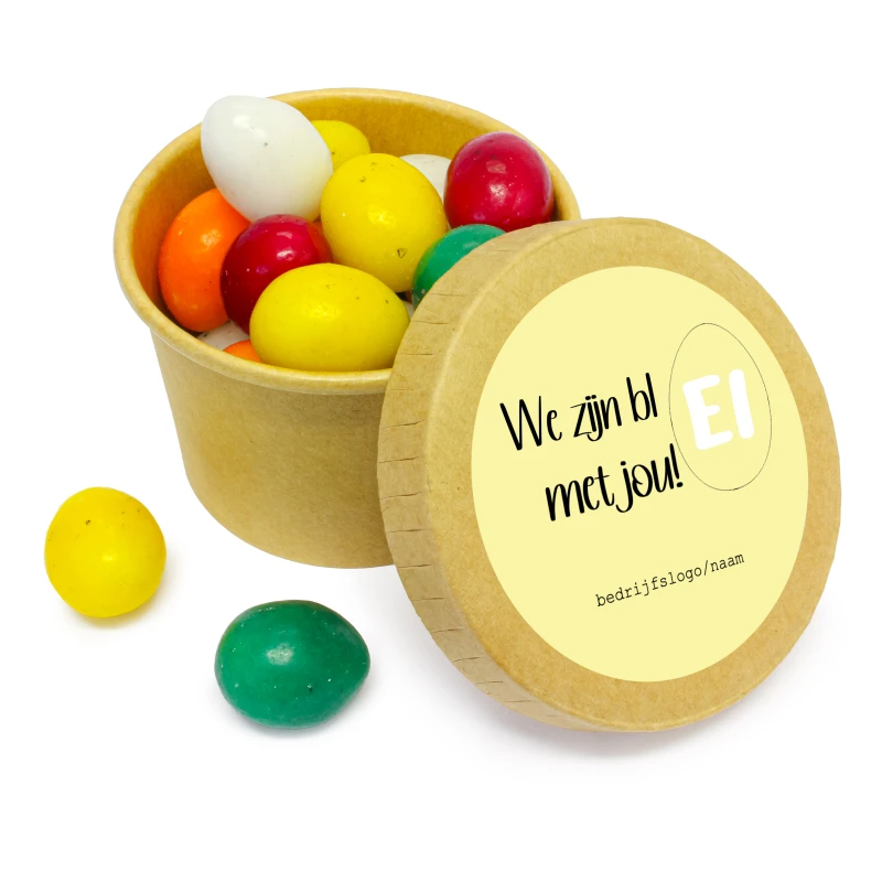 Paas bedankje met paaseitjes in cupje