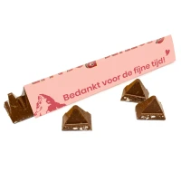 Toblerone chocolade reep roze met tekst - 100 gram