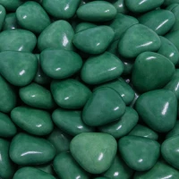 Chocolade minihartjes donkergroen