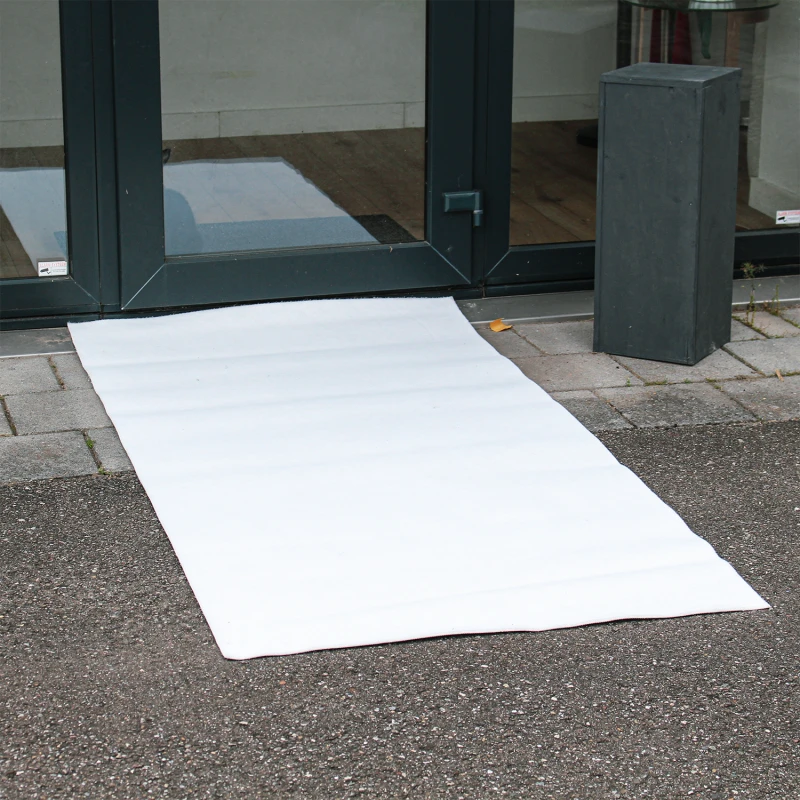 Witte entree loper actie voor winkels - 2 meter