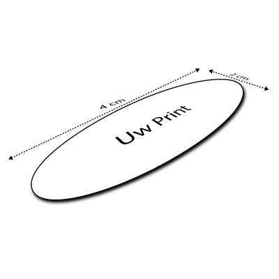 Ovale stickers - 40 x 20 mm - Glans