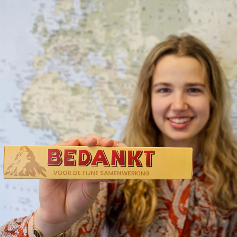 Toblerone bedankje met Julia