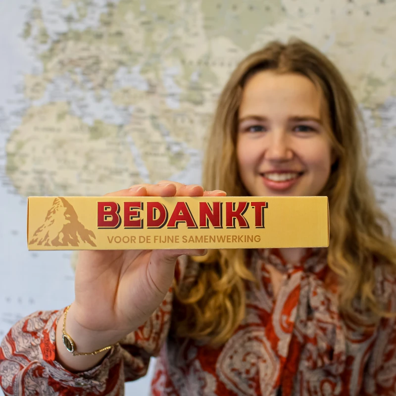 Toblerone gepersonaliseerd met Julia