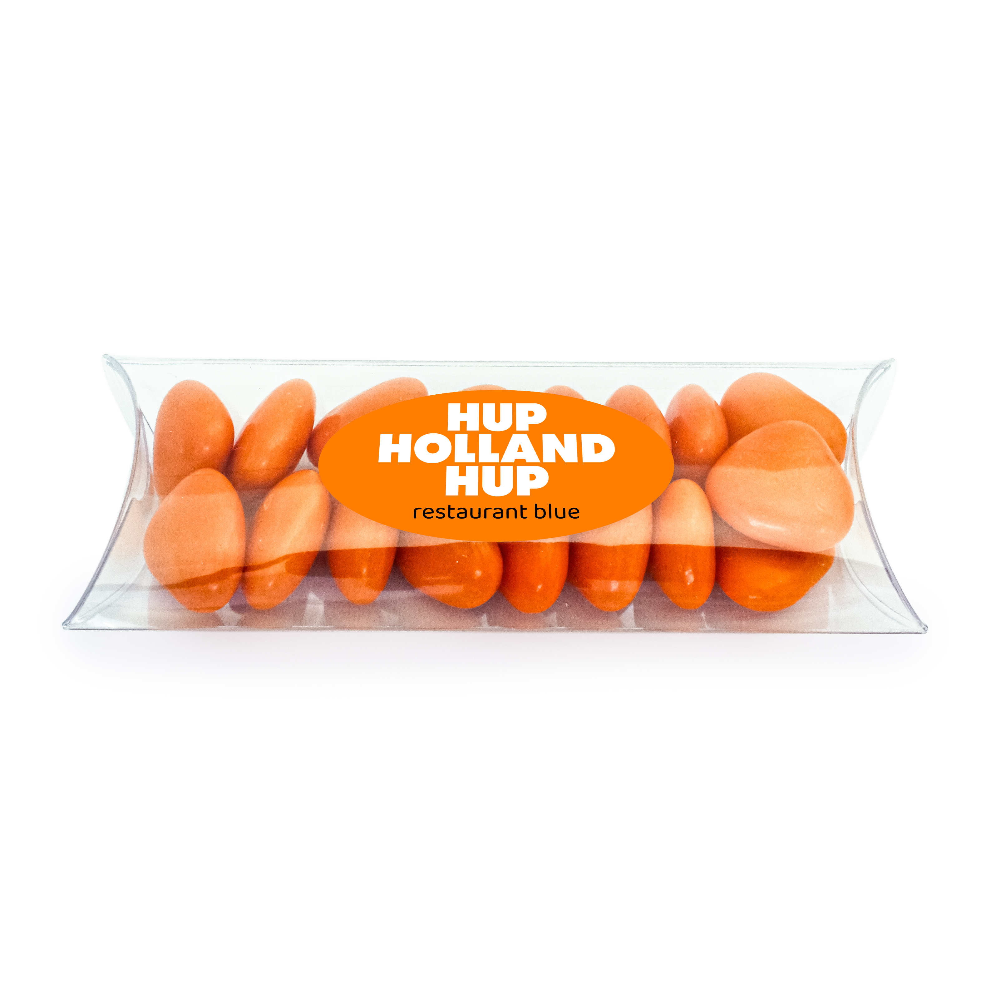 Bedankje voor het EK voetbal - Tube met oranje snoepjes