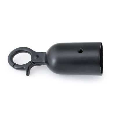 Haak voor touw of koord - 32 mm - Bajonet - Zwart