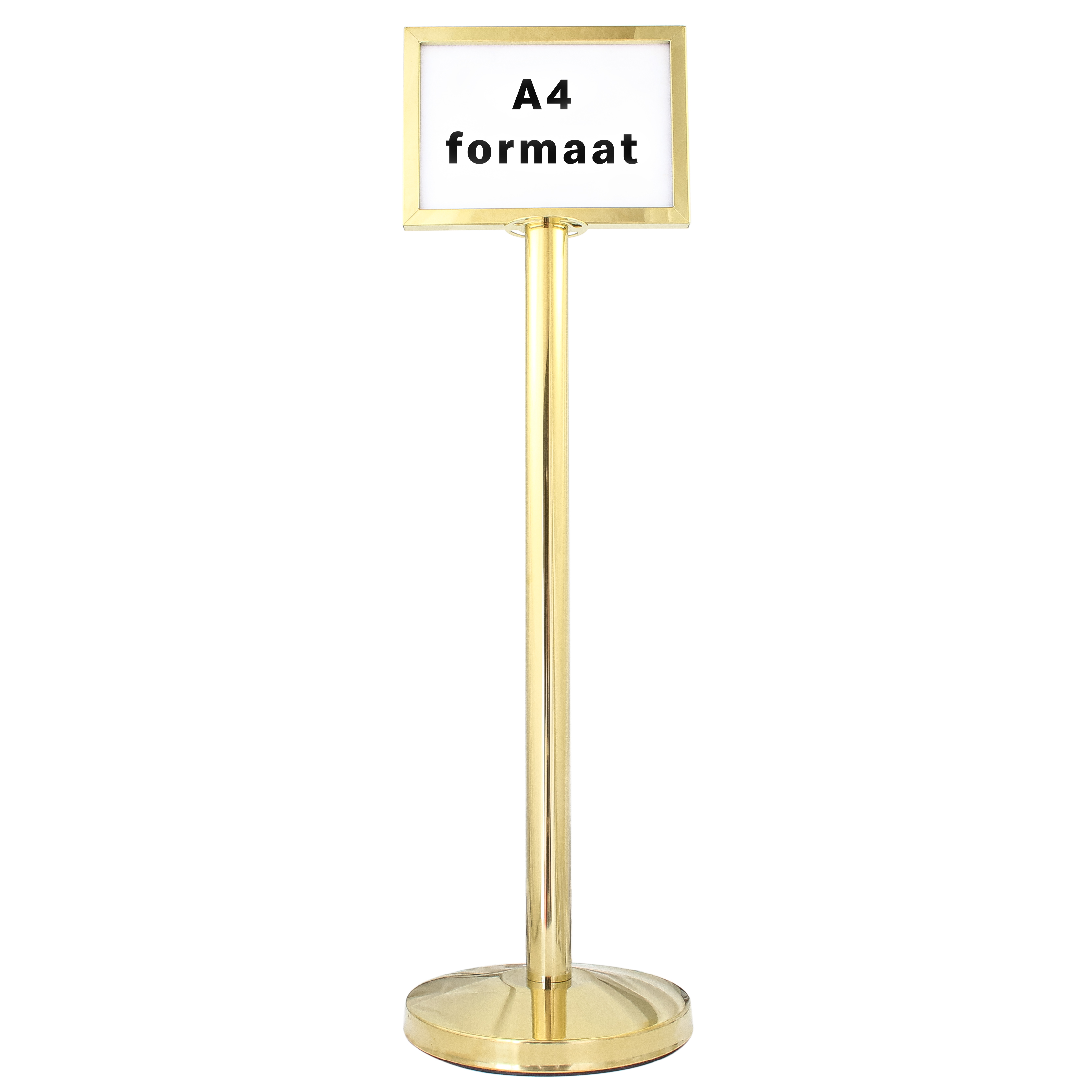 Afzetpaaltje met goud display - A4 formaat