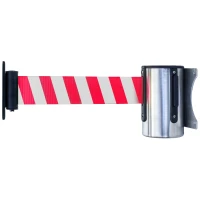 Muursysteem chroom met rood/wit trekband