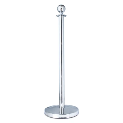 Afzetpaaltje chroom met ronde bol - 8 kg