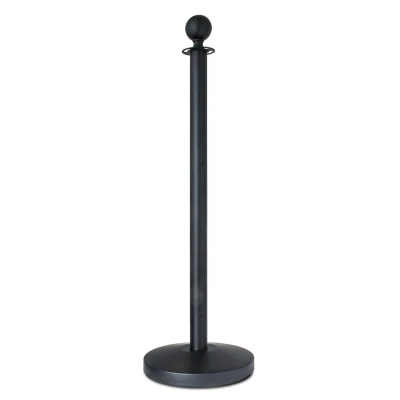 Afzetpaal zwart met ronde bol - 8 kg