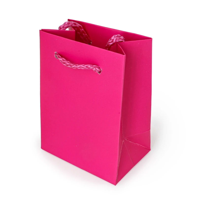 Goodiebag Roze - Tasje voor huwelijk - Zijkant