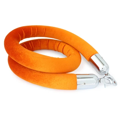Afzetkoord Oranje - Velours - 40 mm - Chroom haken