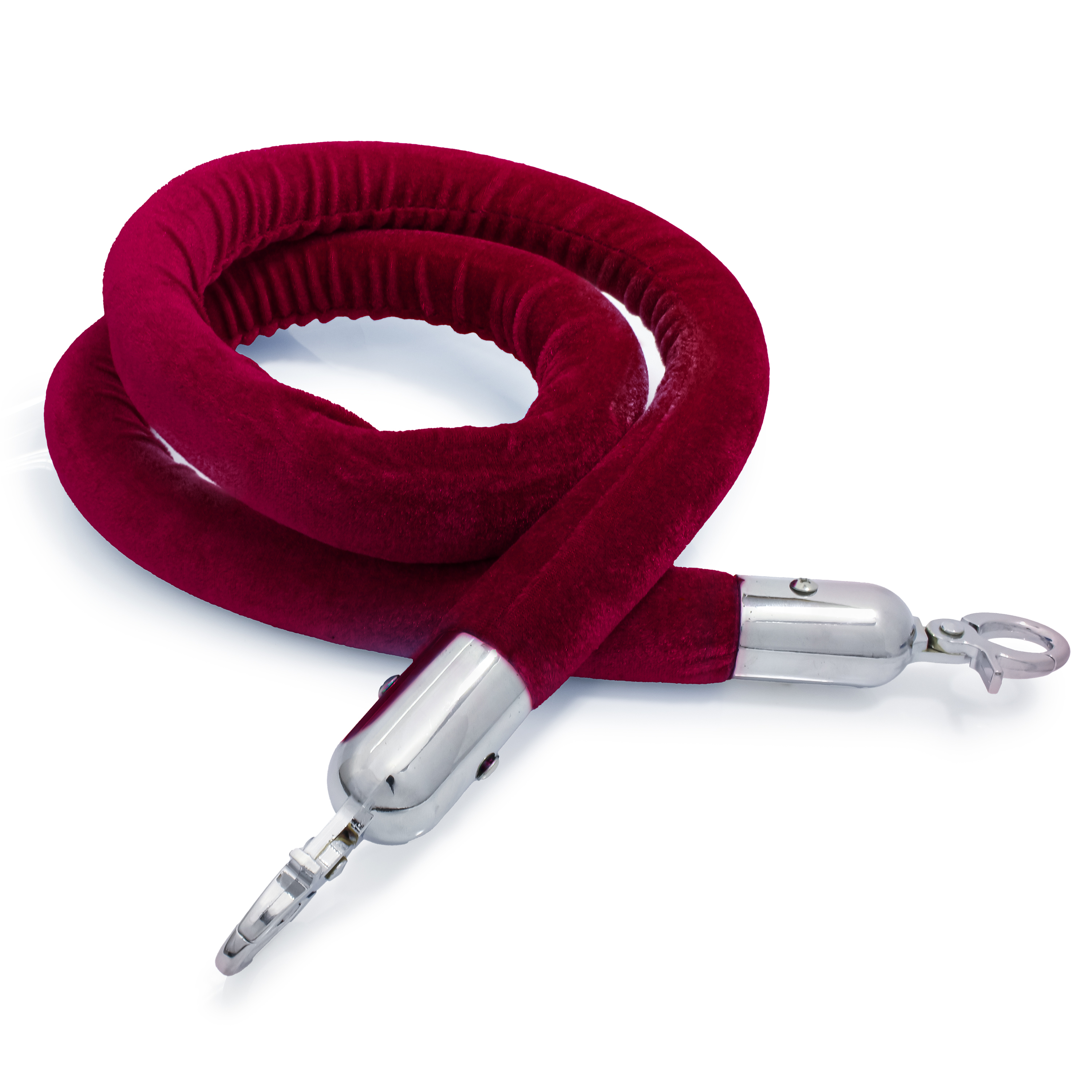 Afzetkoord Bordeaux Rood - Velours - 32 mm - Chroom haken