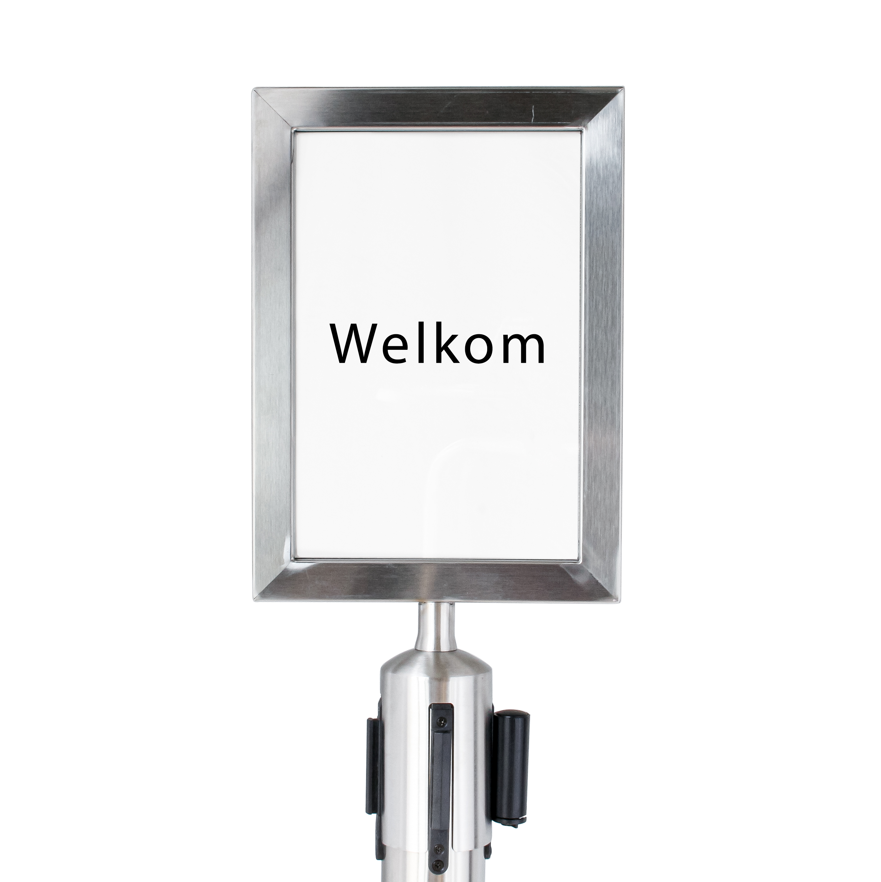 A4 RVS posterframe voor afzetpaaltjes