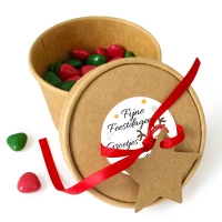 Kerst bedankje met ster en persoonlijke print