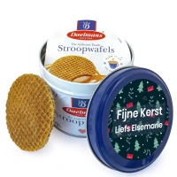 Kerst bedankje - Stroopwafels in blik met persoonlijke tekst