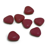 Bordeaux donkerrode chocolade hartjes