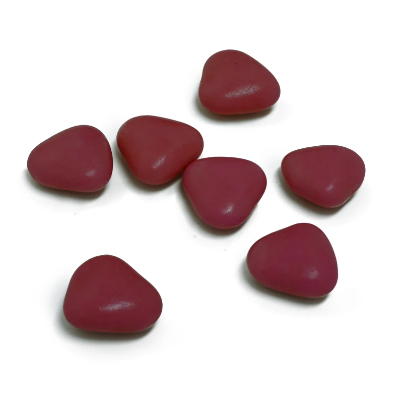 Bordeaux donkerrode chocolade hartjes