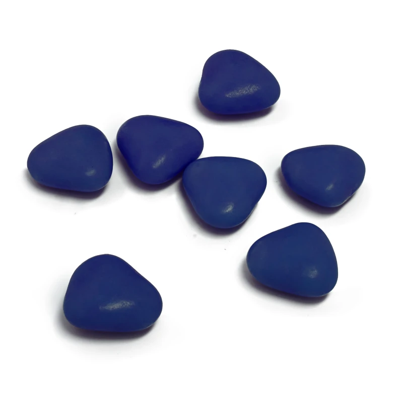 Chocolade minihartjes donkerblauw