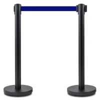 Afzetpaaltjes met donkerblauw lint