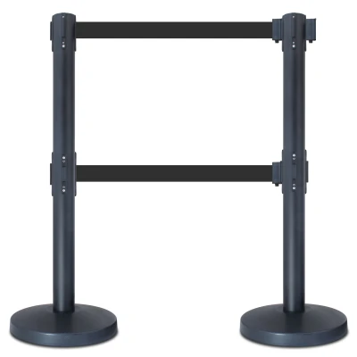 Set afzetpalen met dubbel 3 meter lint - Krijger® - 9 kg