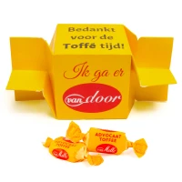 Afscheidscadeau Toffee met van Melle toffees