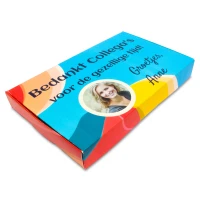 Afscheidscadeau voor collega's - Doosje met print