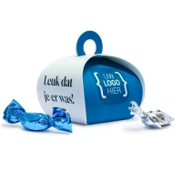 Snoepdoosje met hanger pepermint snoepje en eigen print