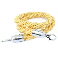 Afzetkoord voor afzetpaaltjes - Geel - Luxe - Chroom haken