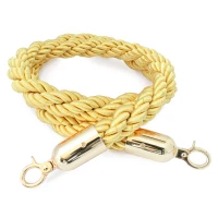 Afzetkoord voor afzetpaaltjes - Geel - Luxe - Gouden haken