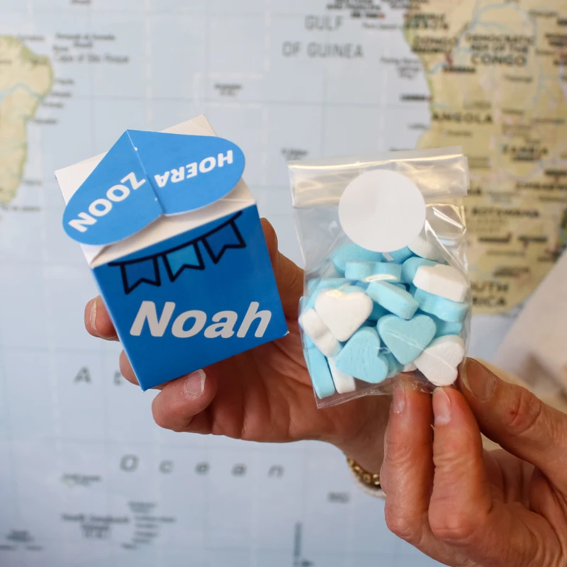 Kraamcadeau - Doosje met hart sluiting - Blauw