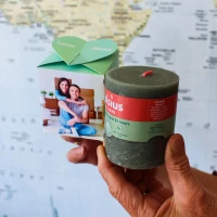 Geschenkdoosje met foto en kaars