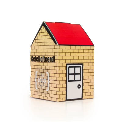 Huis cadeaudoosje - Zelf te ontwerpen - 4,5 x 4,5 x 7,5 cm