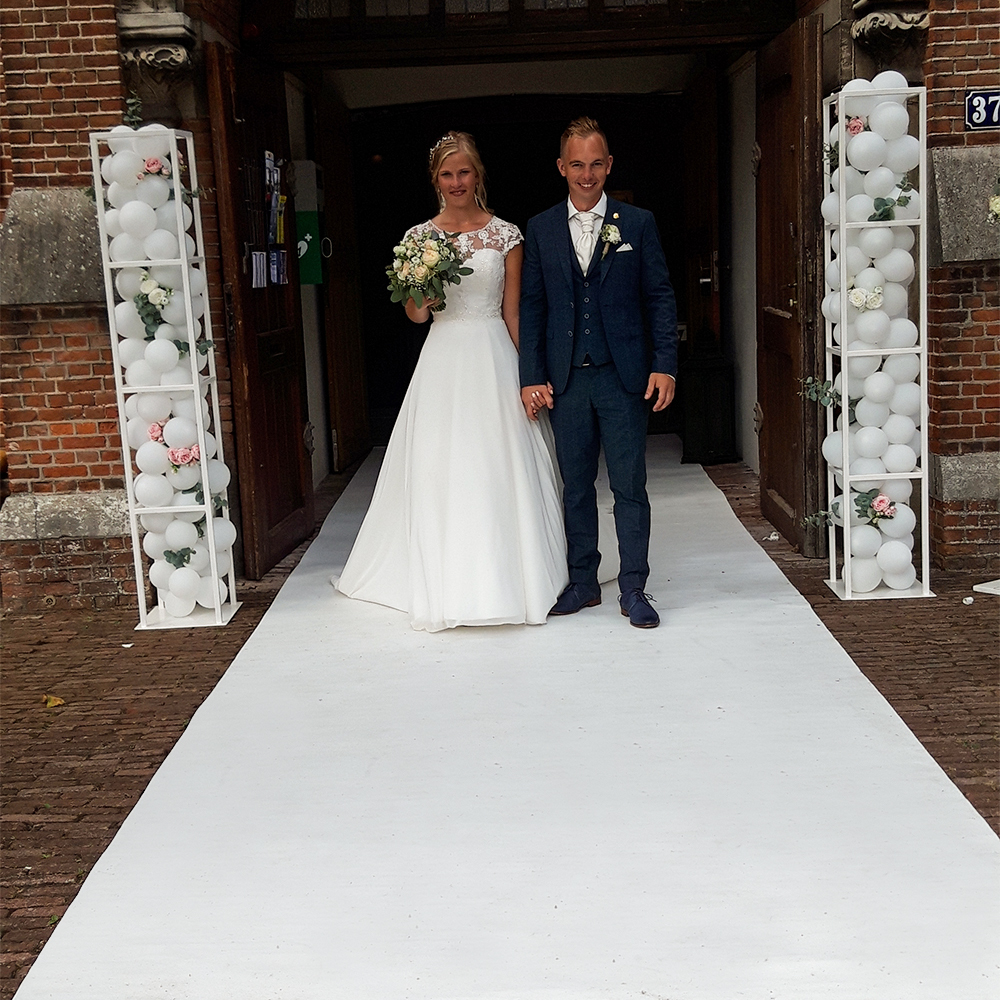 Witte loper voor bruiloften