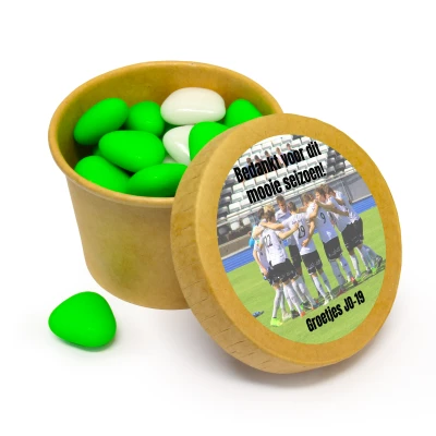 Kraft beker gevuld met snoepjes - Voetbal bedankje