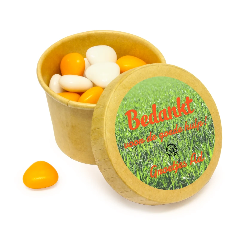 Voetbal bedankje - Bedrukt bekertje