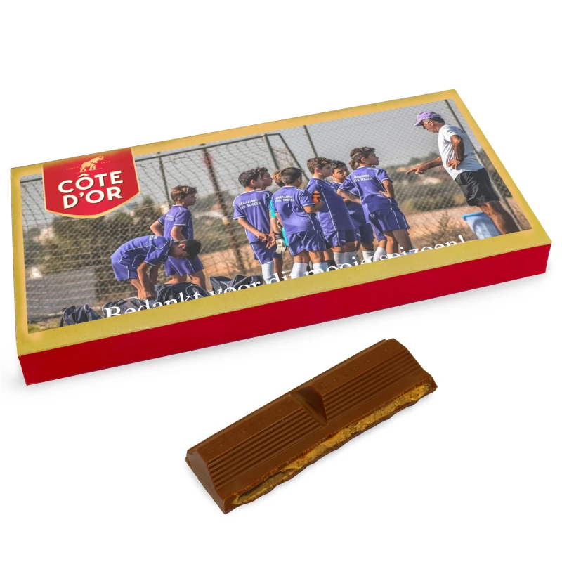 Voetbal cadeautje - Côte d'Or reep met teamfoto