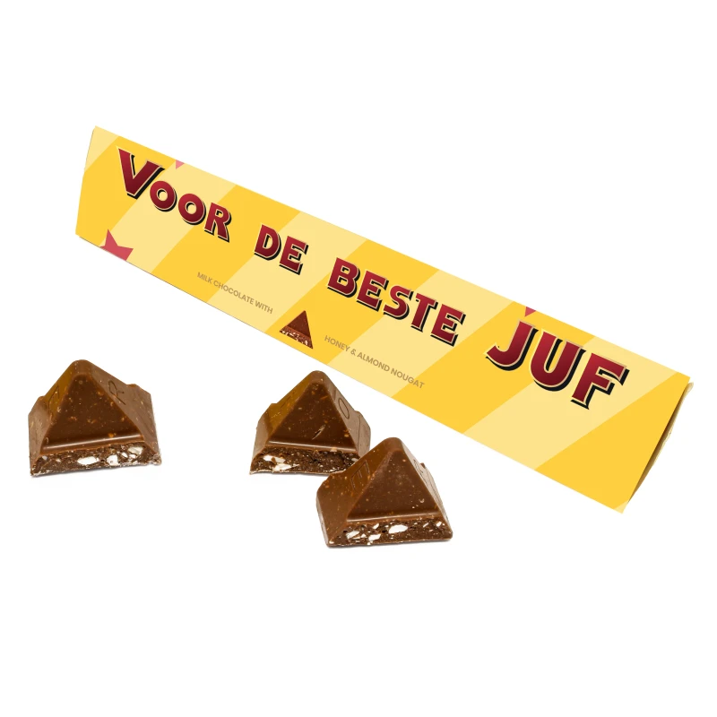 Toblerone bedankje voor juf