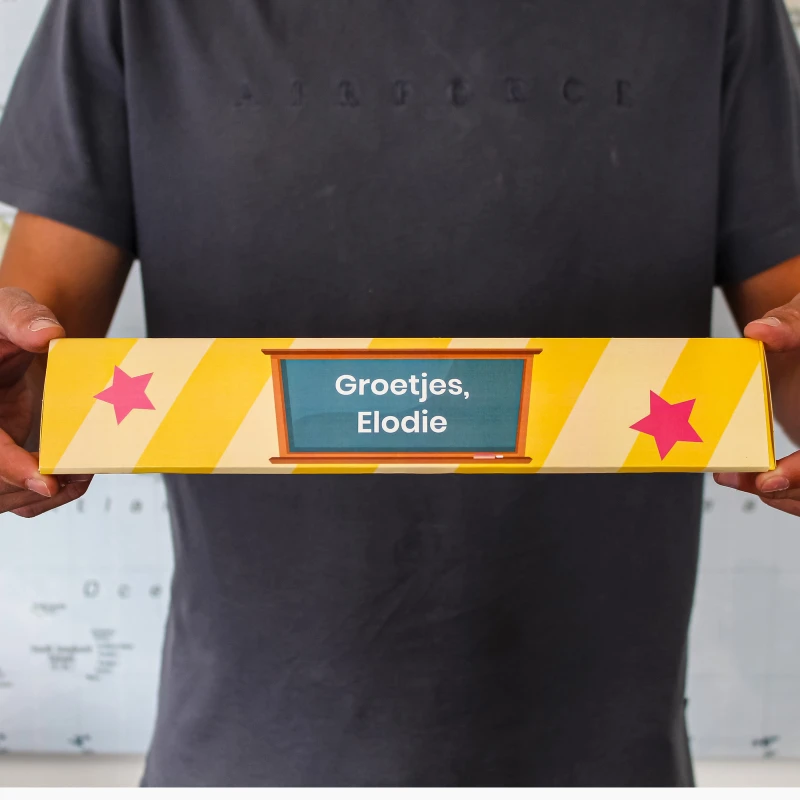 Toblerone cadeautje voor de meester