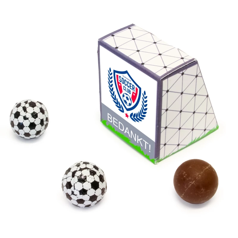 Voetbal cadeautje - Goaltje met voetbal snoepjes