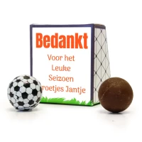 Traktatie cadeautje voor voetbal of keepers - Goaltje met Voetbal snoepjes