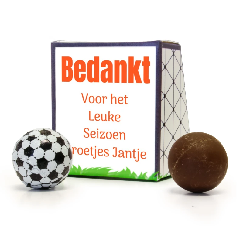 Traktatie cadeautje voor voetbal of keepers - Goaltje met Voetbal snoepjes