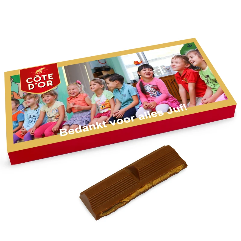 Côte d'Or reep voor de juf met foto