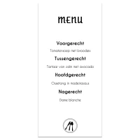 Menukaart - zakelijk - zwart wit