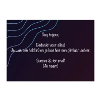 Kaartje of Ansichtkaart - Donker - Bedankje - A6