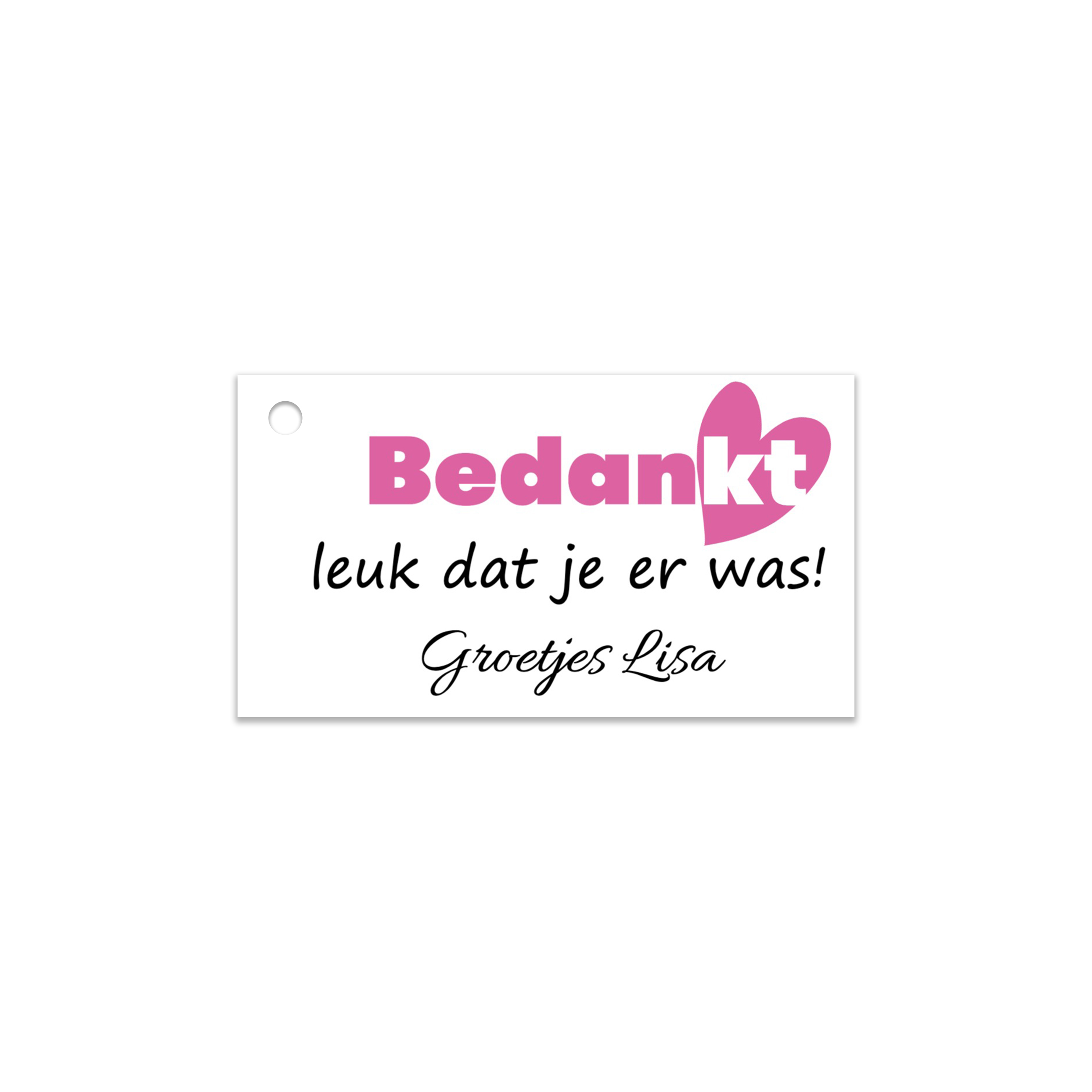 Mini kaartje - Bedankt dat je was